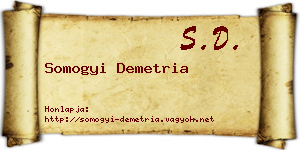 Somogyi Demetria névjegykártya